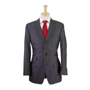 Gucci Tom Ford Era Iridescent Gray 3-Btn Cotton Suit 36R